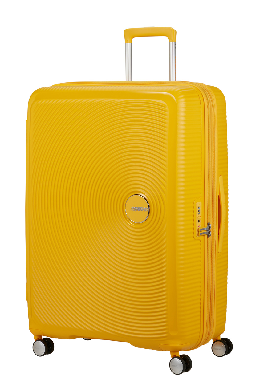 Walizka American Tourister Soundbox 80cm powiększana żółta