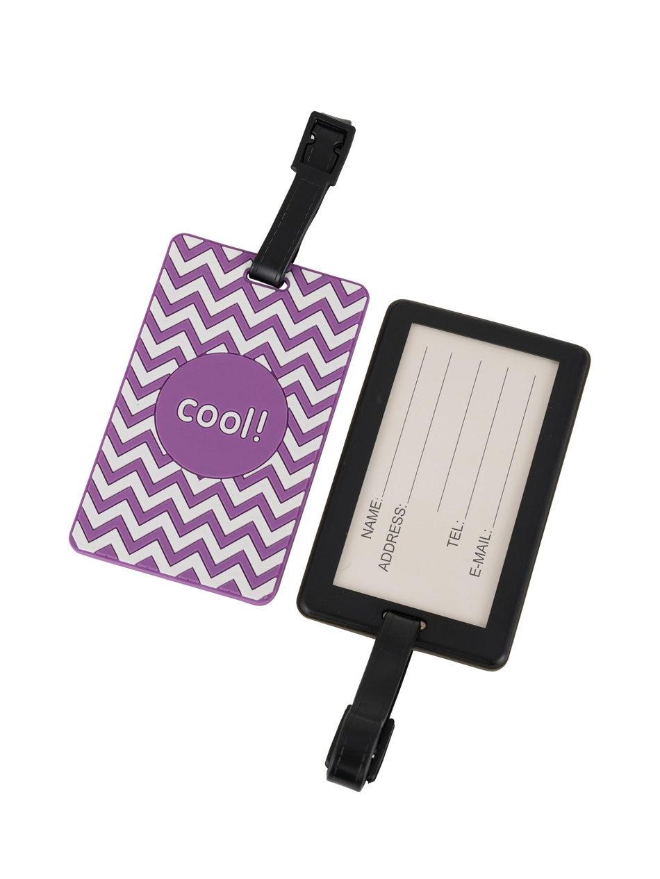 Identyfikator, przywieszka bagażowa BLU MOONKY fioletowa/szara