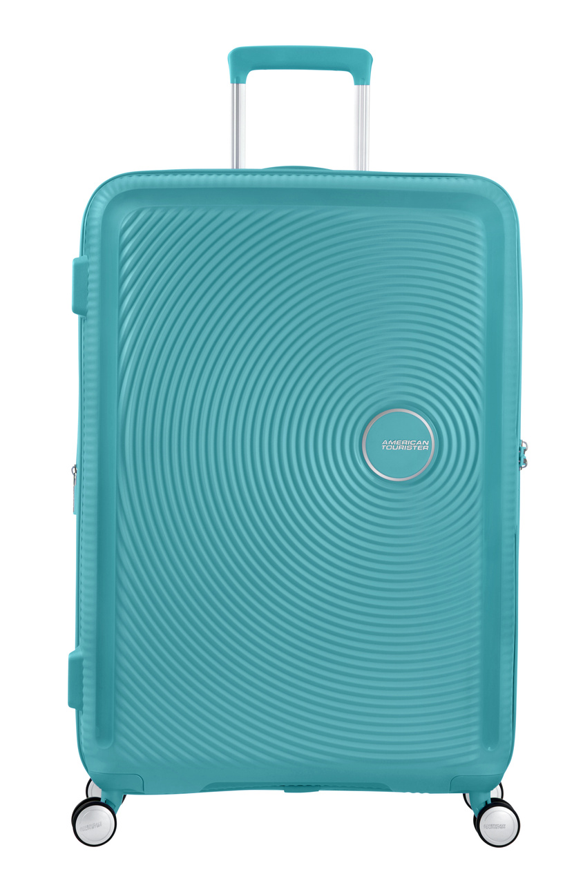 Walizka American Tourister Soundbox 77cm powiększana niebieska