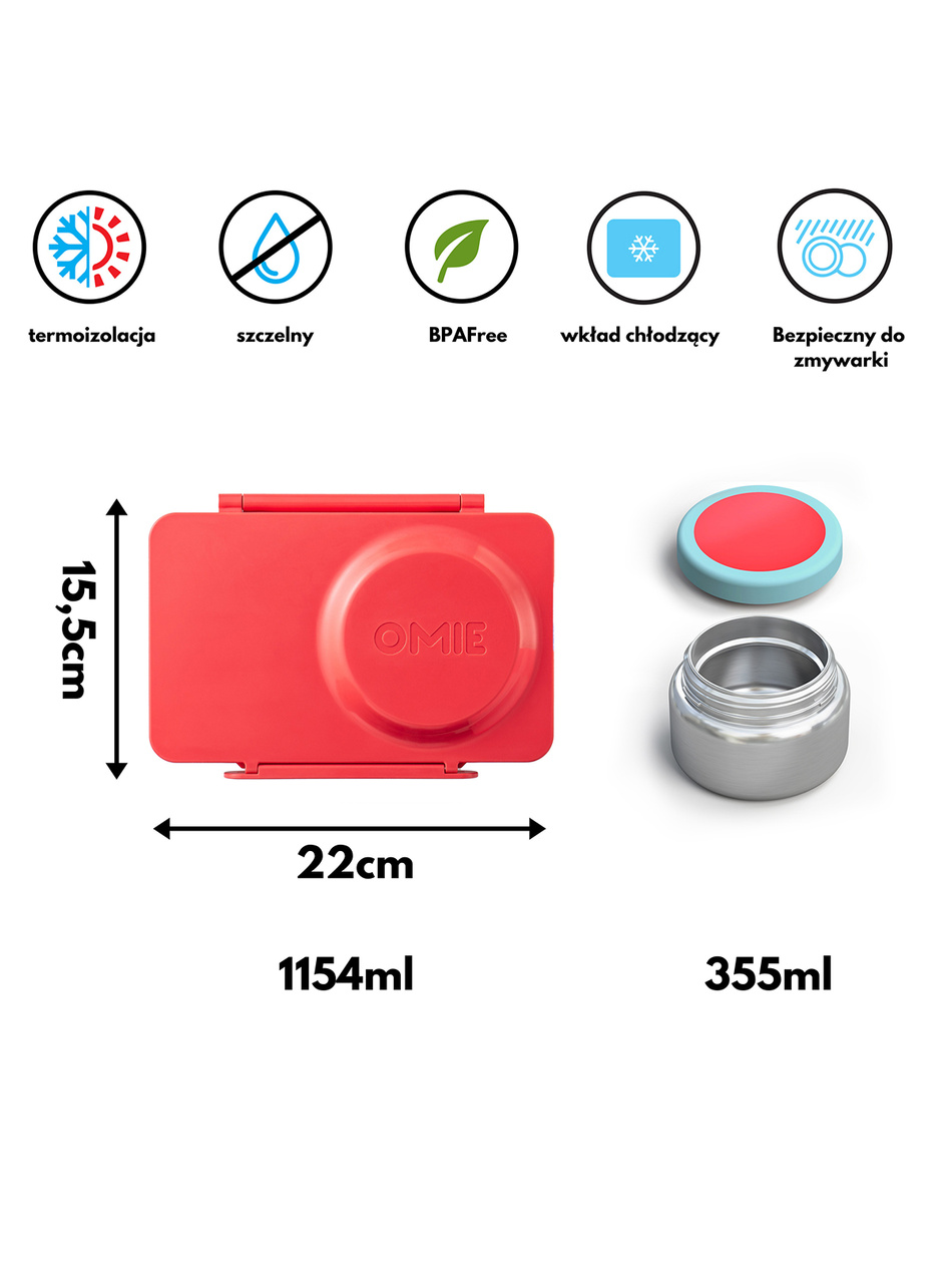 OmieBox UP Lunch Box Cherry Pink