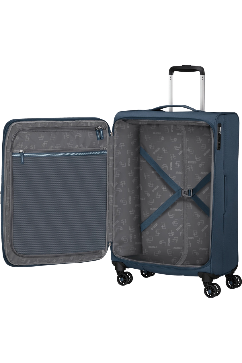 Walizka American Tourister Aerospin 69 cm powiększana granatowa