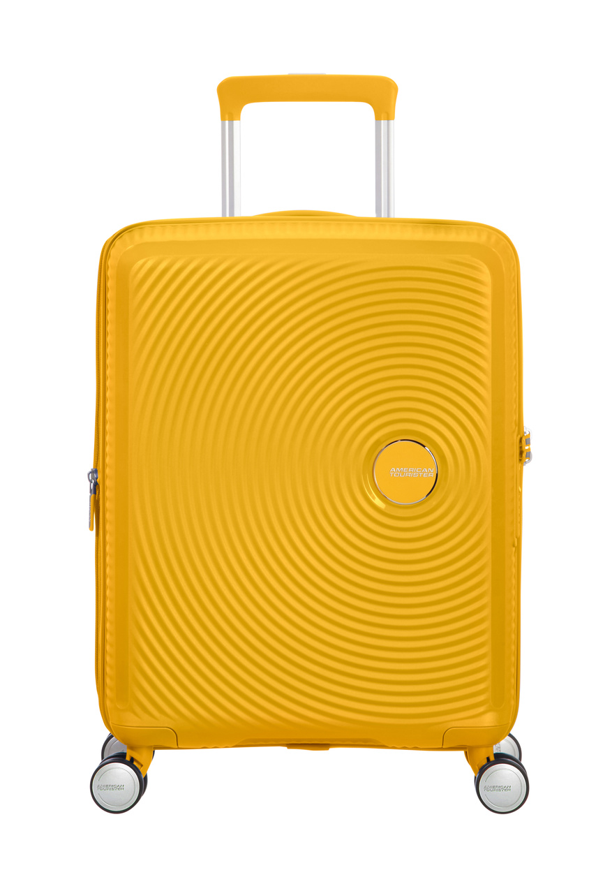 Walizka kabinowa American Tourister Soundbox 55cm powiększana Golden Yellow