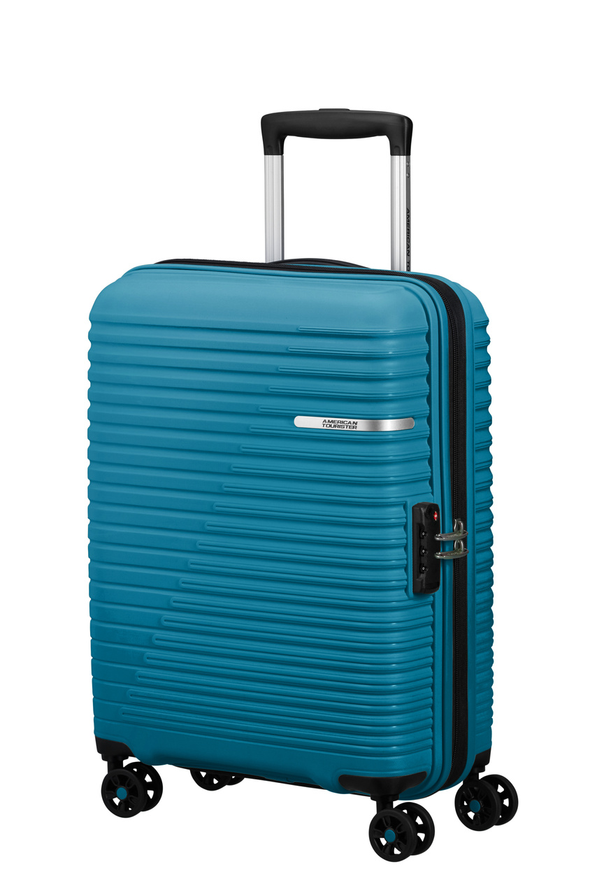 Walizka kabinowa American Tourister Liftoff 55cm powiększana niebieska