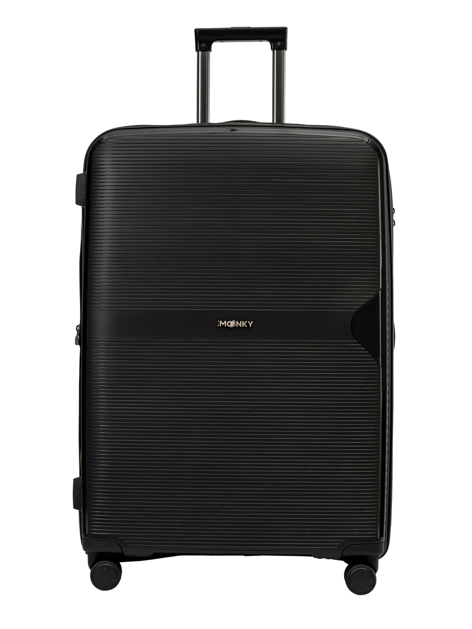 Walizka BLU MOONKY Altair 77cm czarna powiększana