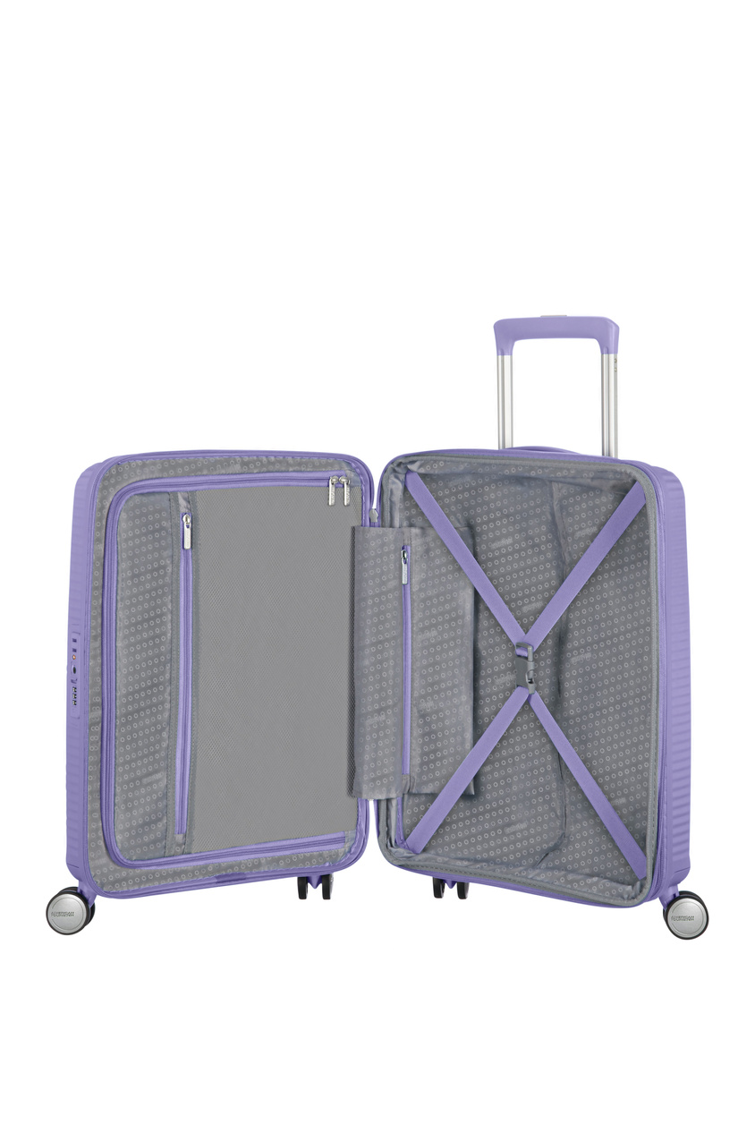 Walizka kabinowa American Tourister Soundbox 55cm powiększana Lavender