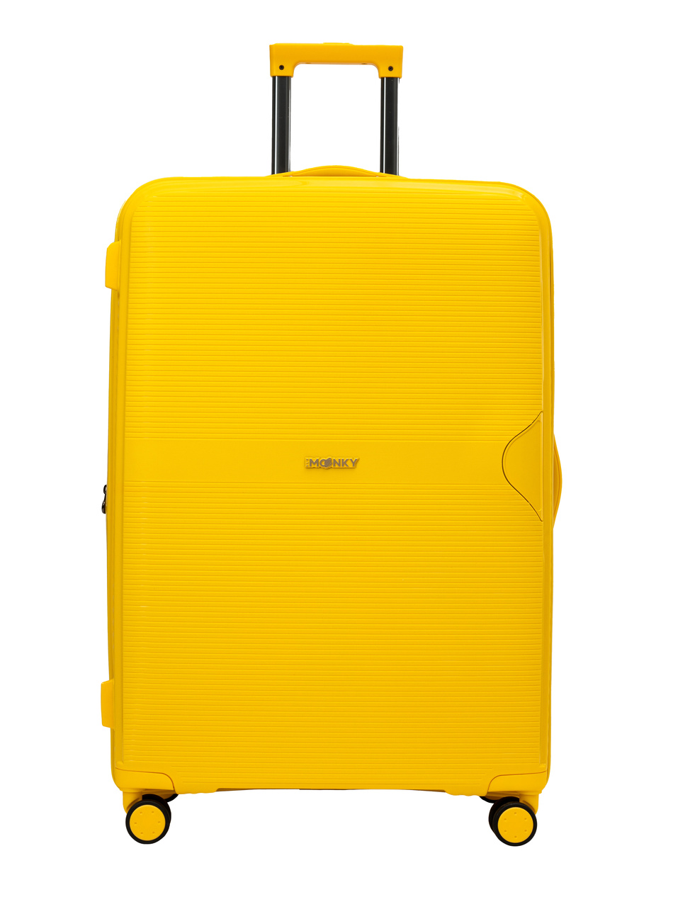 Walizka BLU MOONKY Altair 77cm żółta powiększana