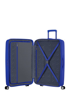 Walizka American Tourister Soundbox 77cm powiększana niebieska