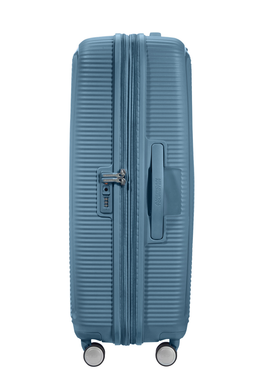 Walizka American Tourister Soundbox 77cm powiększana Stone Blue