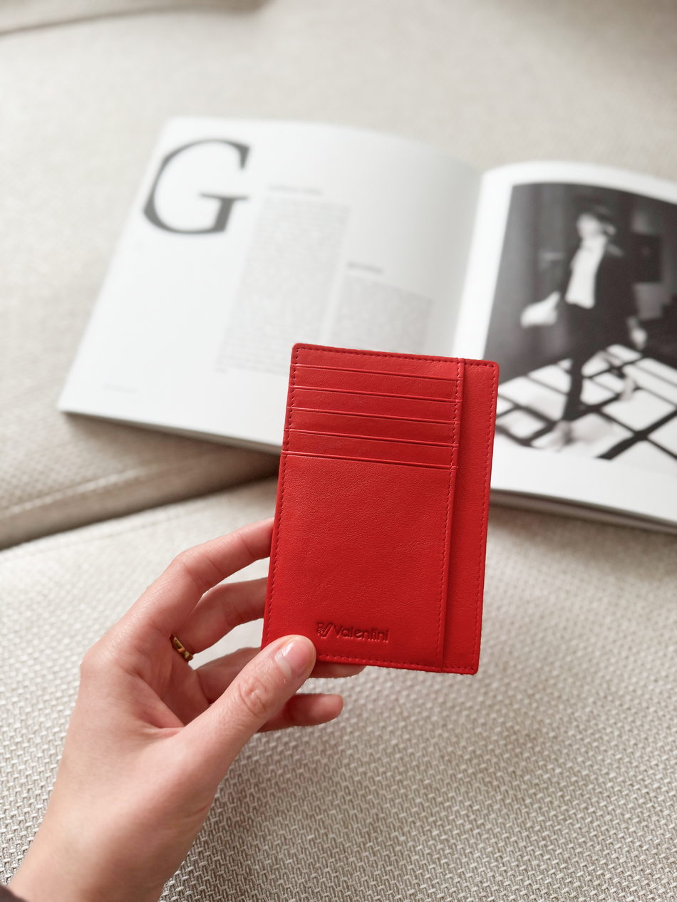 Etui na karty i dokumenty Valentini METALLIC 321 czerwone