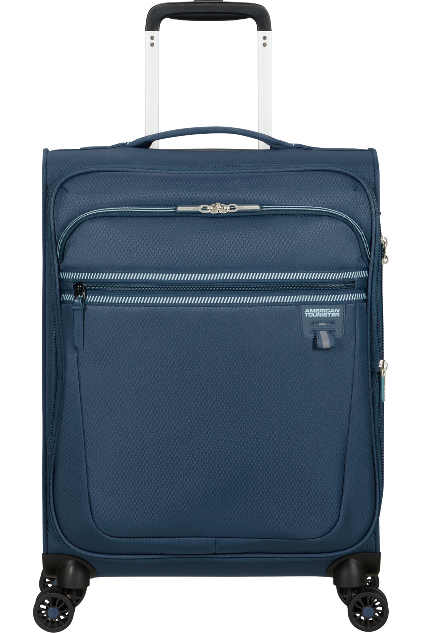 Walizka kabinowa American Tourister Aerospin 55 cm powiększana granatowa