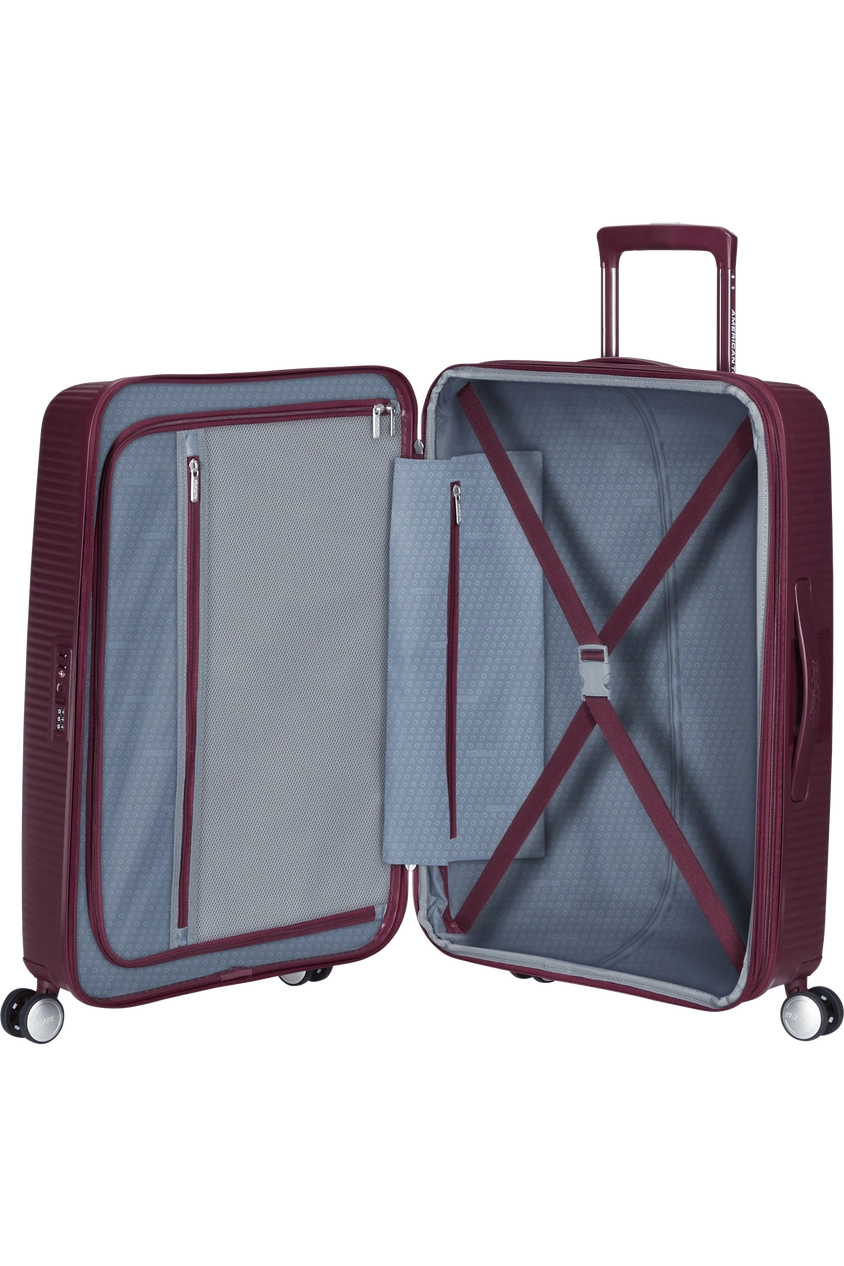 Walizka American Tourister Soundbox 67cm powiększana wiśniowa