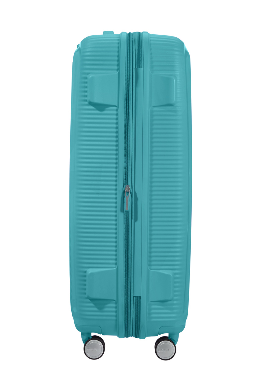Walizka American Tourister Soundbox 67cm powiększana niebieska
