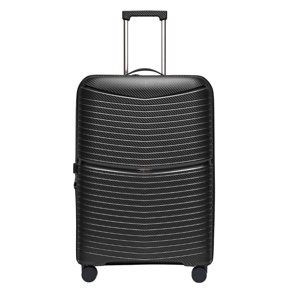 Walizka BLU MOONKY Charon 77cm czarna powiększana