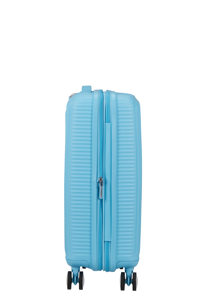 Walizka kabinowa American Tourister Soundbox 55cm powiększana Blueberry Fizz