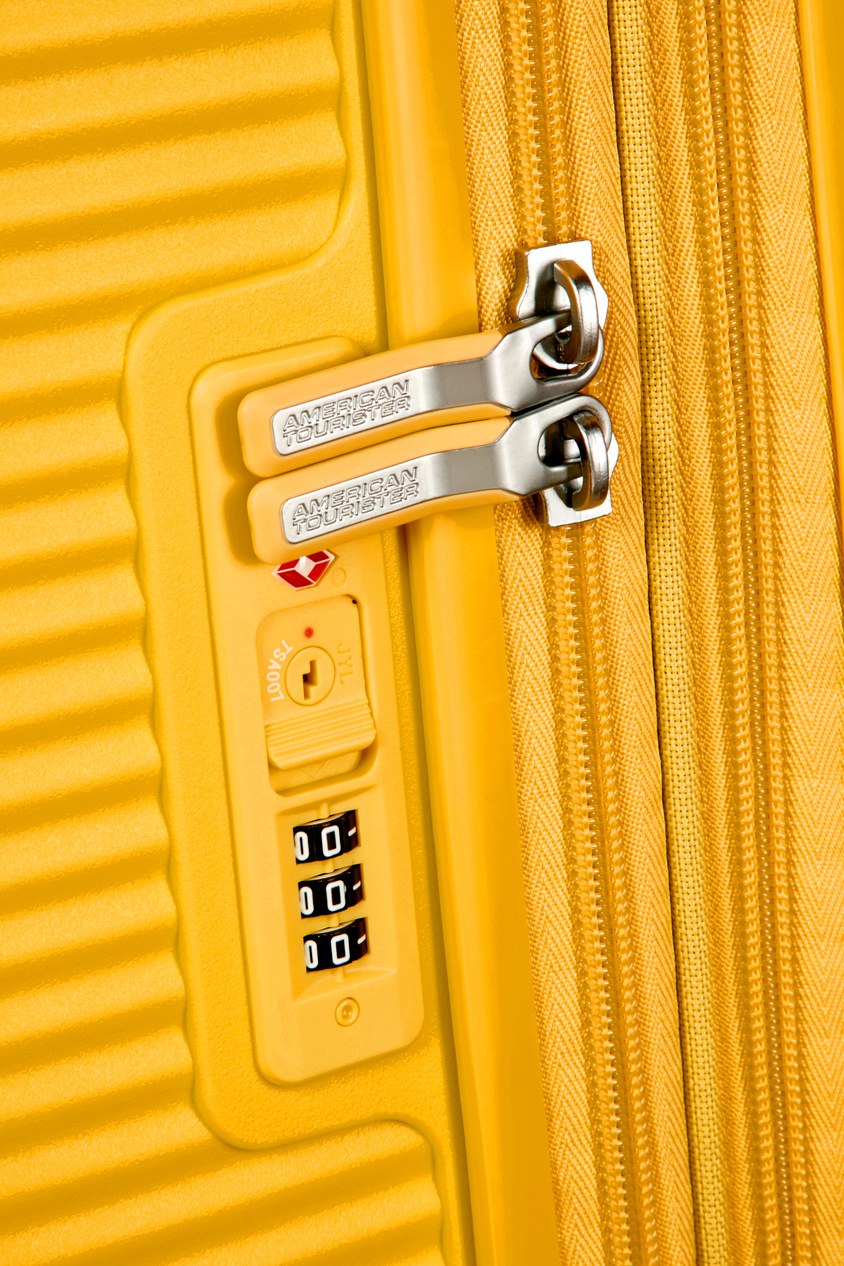 Walizka American Tourister Soundbox 77cm powiększana Golden Yellow