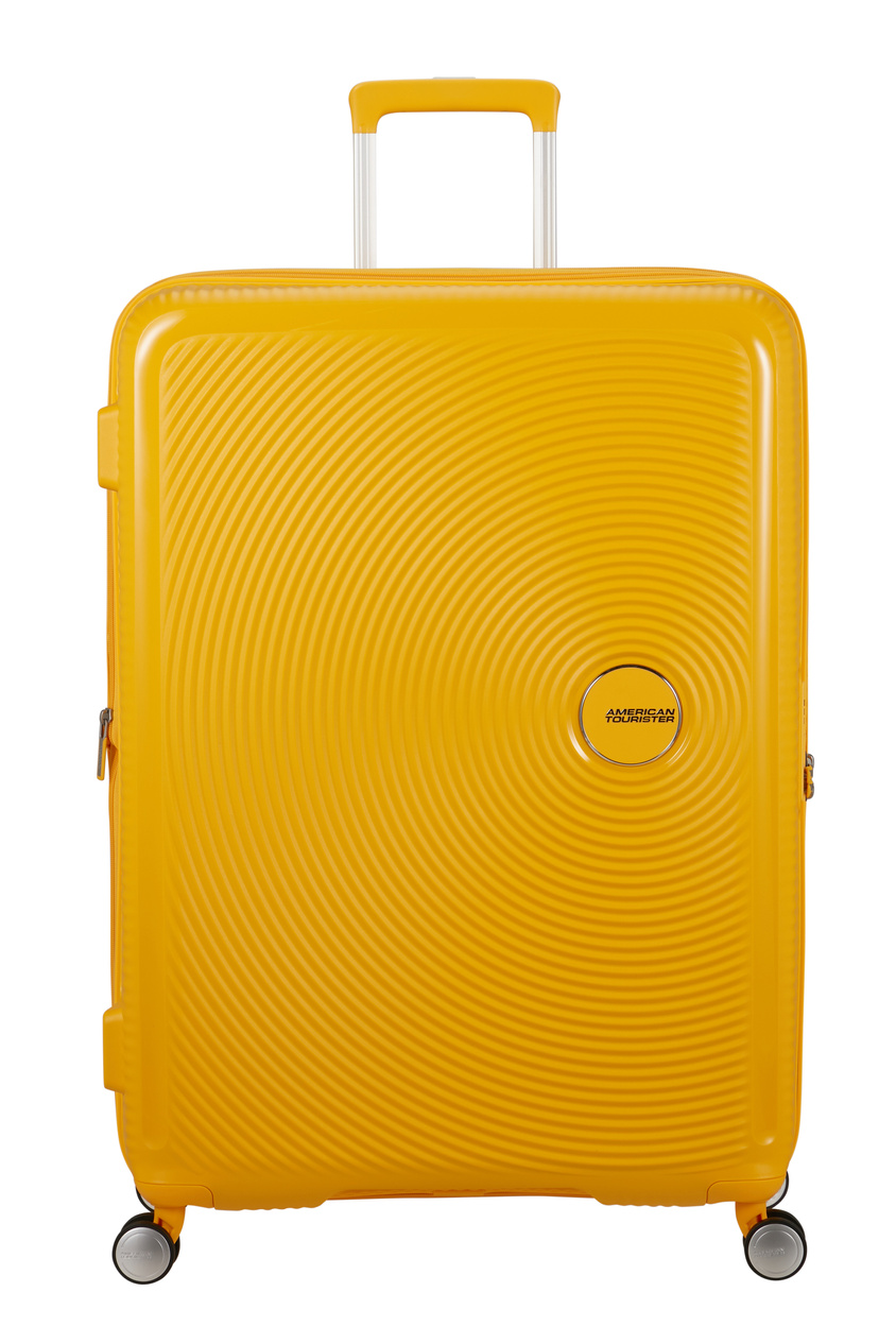 Walizka American Tourister Soundbox 80cm powiększana żółta