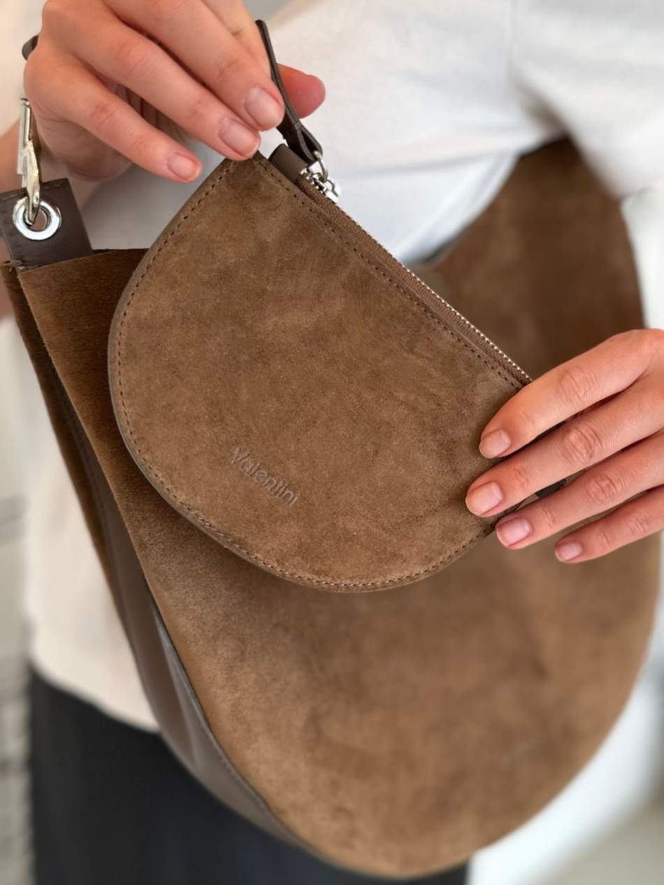 Torebka skórzana na ramię Marta brązowa