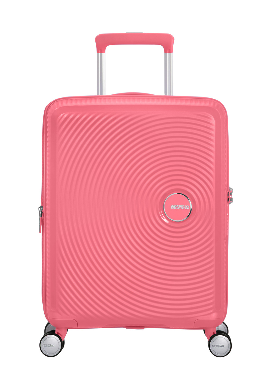 Walizka kabinowa American Tourister Soundbox 55cm powiększana Sun Kissed Coral