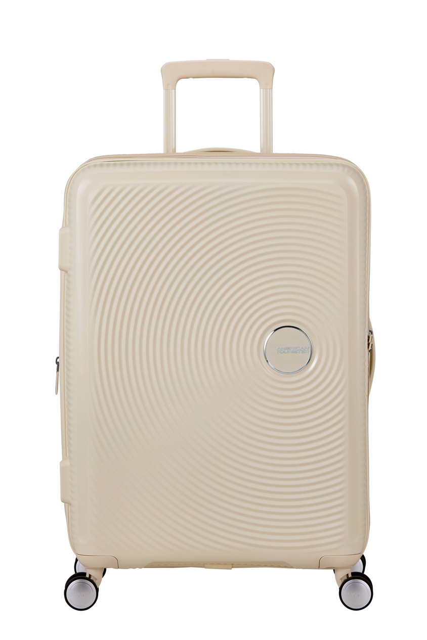 Walizka American Tourister Soundbox 67cm powiększana Coconut Sand