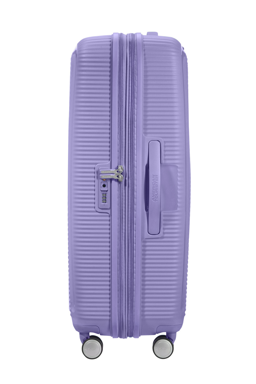 Walizka American Tourister Soundbox 77cm powiększana fioletowa