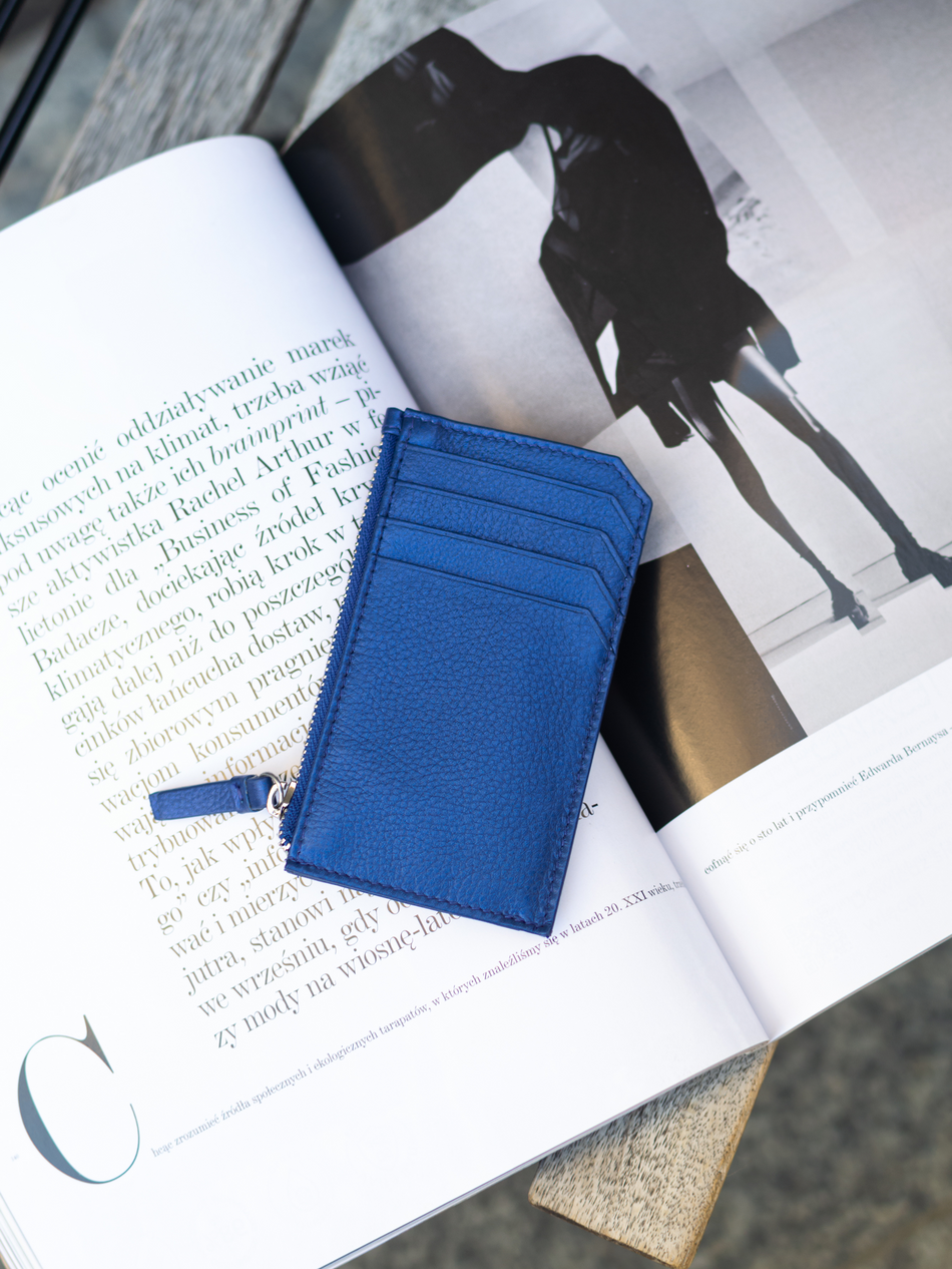 Etui na karty i dokumenty Valentini Metallic 101 niebieskie