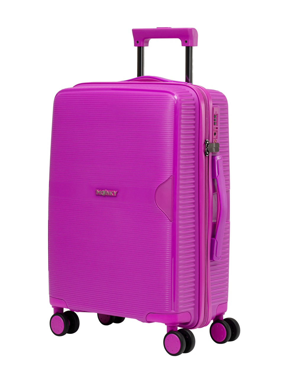 Zestaw 3 walizek BLU MOONKY Altair 55/66/77cm powiększane fuksja