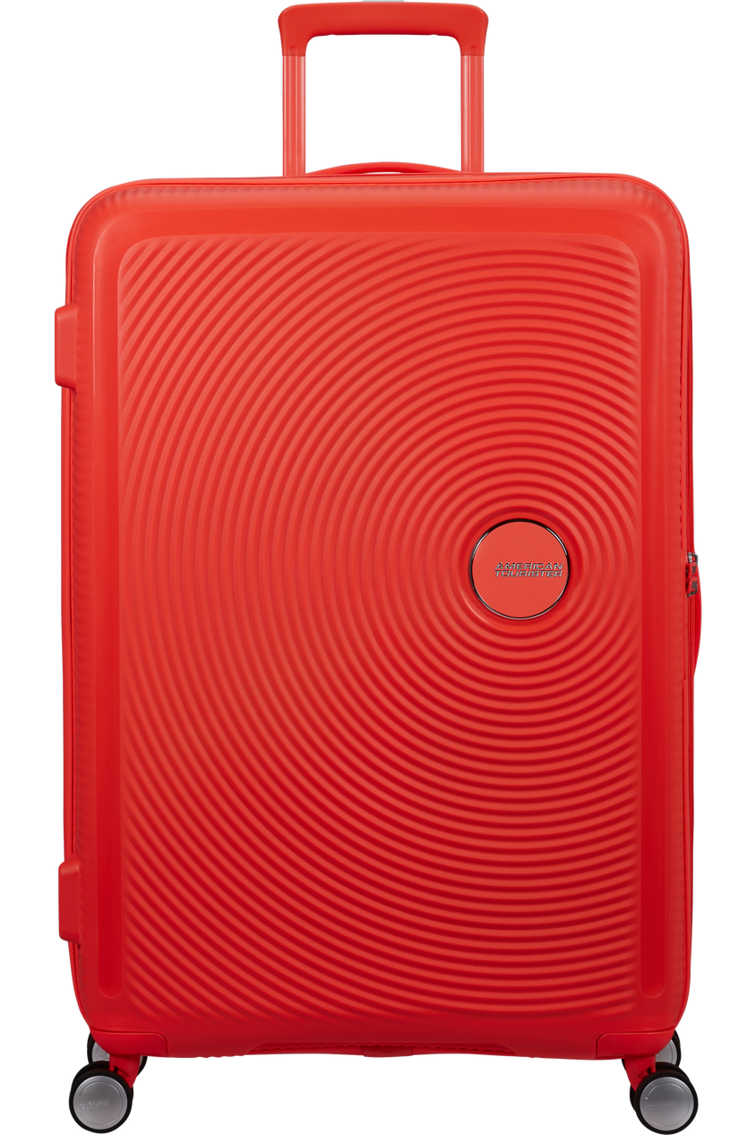 Walizka American Tourister Soundbox 77cm powiększana Neon Orange