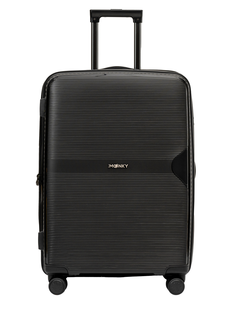 Walizka BLU MOONKY Altair 66cm czarna powiększana