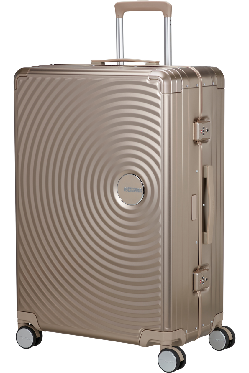Walizka American Tourister Soundbox Alu 77cm brązowa