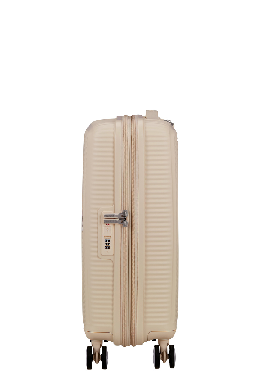 Walizka kabinowa American Tourister Soundbox 55cm powiększana Coconut Sand