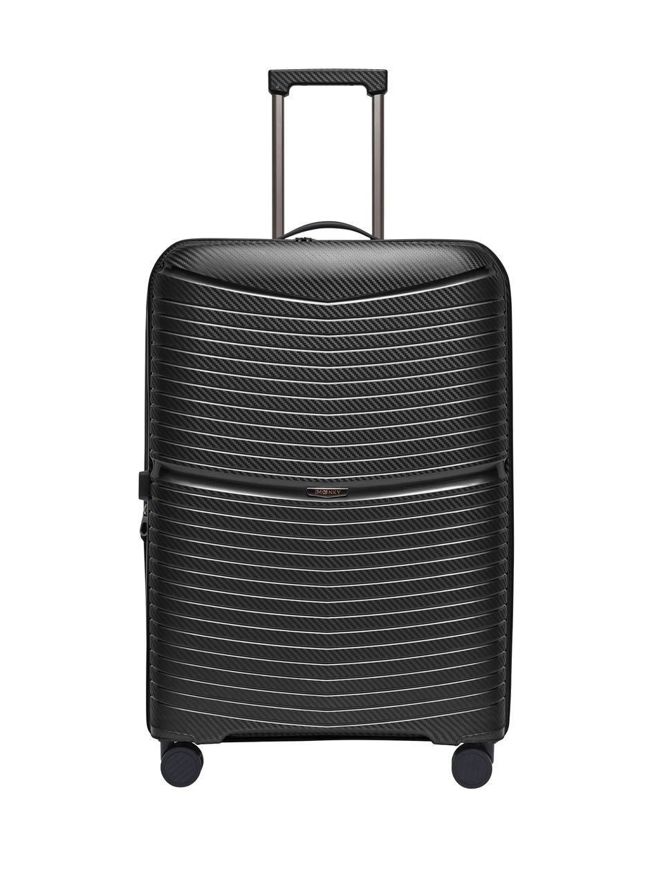 Walizka BLU MOONKY Charon 77cm czarna powiększana